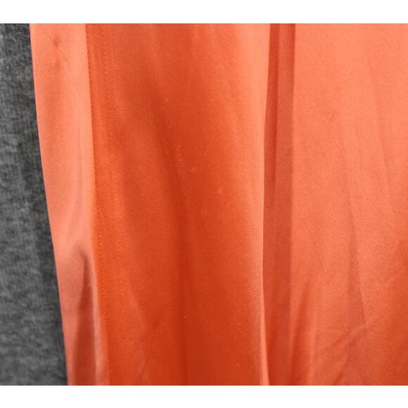 CACHE VTG Gown Silk Coral Formal Plunge neckline Ribbon bodice Size 4 - Picture 4 of 8